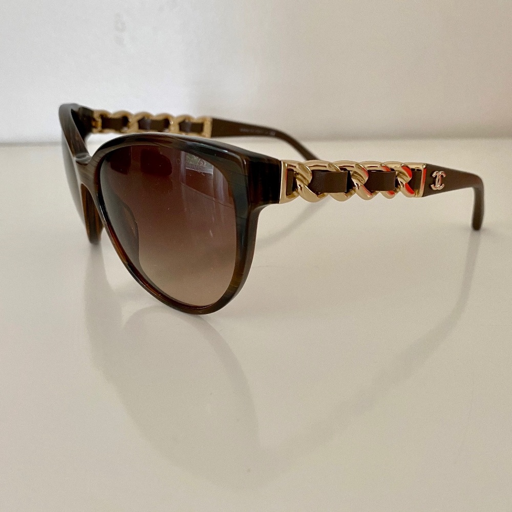 CHANEL Sunglasses (Brown & Gold)